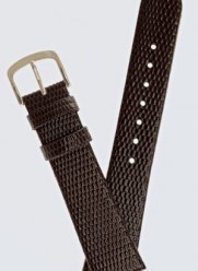 Mens Lizard Grain Watchband Brown 16mm Watch Band - by JP Leatherworks