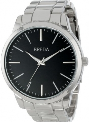 Breda Men'S 1636-Silver/Black Grant Classic Metal Watch