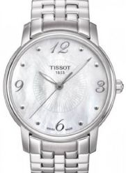 Tissot Women's T052.210.11.117.00 White Mother-Of-Pearl Dial Lady Round Watch