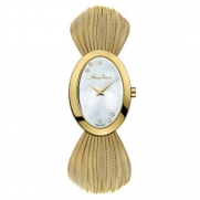 Nina Ricci N035 N03543774 Diamonds Gold Steel Bracelet & Case Synthetic Sapphire Women's Quartz Watch