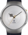Alessi AL27000 Dressed Wrist Watch in Stainless Steel and Leather, Black