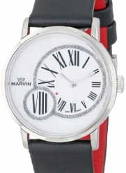 Marvin Women's M025.12.76.94 Origin Mother-Of-Pearl Dial Black Techno Satin Strap Watch