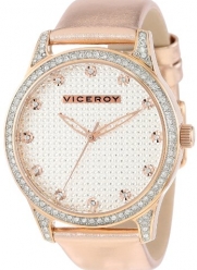 Viceroy Women's 40700-97 Rose Gold Ion-Plated Stainless Steel and Metallic Patent Leather Watch