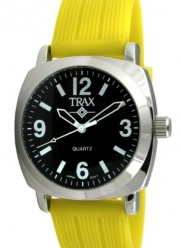 Trax TR5008-BY Women's Shelley Black Dial Yellow Rubber Strap Watch