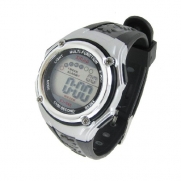 Children Black Adjustable Wristband Round Dial Alarm Stopwatch Sports Watch