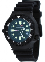 Corvette #CR286-MIPB Men's Z06 Collection Black IP Rubber Strap 200M Diver Watch