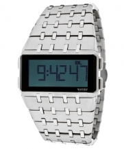 Evisu Watch 7008-22 Men's Kanye Multi-Function Grey Digital Dial Stainless Steel