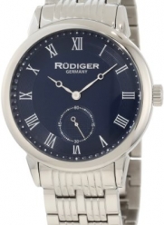 Rudiger Men's R3000-04-003 Leipzig Stainless Steel Blue Dial Roman Numeral Watch