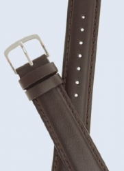 Men's Padded Genuine Leather Watchband Brown 20mm Watch Band