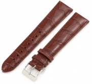 Artisan of Italy AITPD600-1420ML Men's Dress Padded Matte Alligator 20mm Cognac Long Watch Strap