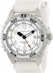 Momentum Women's 1M-DV11WS1W M1 Twist Silver Bezel White Silicone Rubber Watch