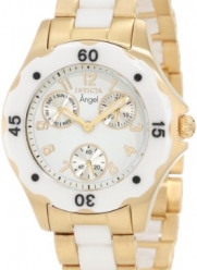 Invicta Women's 1655 Angel White Dial White Ceramic and Gold Watch