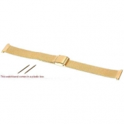 Watch Band Stainless Steel Gold Plated Mesh Link 7 1/8