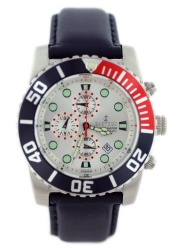 Sartego Men's SPC61-L Ocean Master Leather Band Chronograph Watch