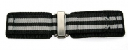 James Bond Double Layer Canvas Velcro Watchband for Bell & Ross BR01 BR03 with Stainless Steel Buckle 24mm Long