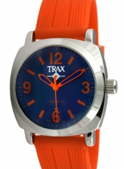 Trax TR5008-OO Women's Shelley Blue Dail Orange Rubber Strap Watch