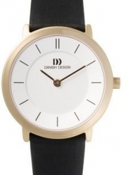 Danish Design IV15Q585 Titanium Gold Tone Case White Dial Leather Band Ladie's Watch