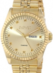 August Steiner Men's AS8047YG Diamond Stainless Steel Bracelet Watch