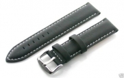 20mm Leather Strap Watch Band for Breitling Ws Black #5
