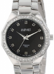 August Steiner Women's AS8044SS Diamond Swiss Quartz Bracelet Watch