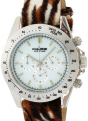 K&BROS Women's 9423-9 Ice-Time Chronograph Animal Print Watch