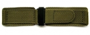 Drab Olive Double Layer Canvas Velcro Watchband for Bell & Ross BR01 BR03 with Carbon Buckle 24mm Long