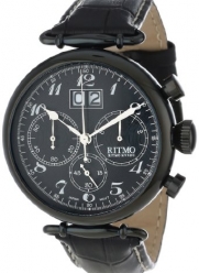 Ritmo Mundo Unisex 701/6 Black Grey Corinthian Classic Quartz Chronograph Three Oversized Subdials Watch