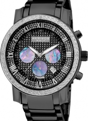 Akribos XXIV Men's AKR439BK Grandiose Dazzling Diamond Black Chronograph Watch