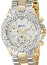 August Steiner Women's AS8031TTG Crystal Mother-Of-Pearl Chronograph Bracelet Watch