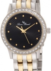 Lucien Piccard Women's 11696-SG-11 Monte Velan Black Textured Dial Two Tone Stainless Steel Watch