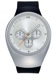 Alessi Unisex AL17011 Arc Chronograph Black Strap Watch