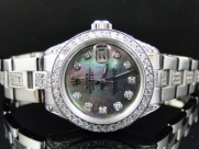 Pre-Owned Rolex Date Just 26mm with Diamond Bezel