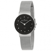 Skagen Women's 358SSSBD Steel Collection Black Glitz Dial Watch
