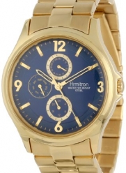 Armitron Men's 20/4842BLGP Blue Dial Multi-Function Gold-Tone Bracelet Watch