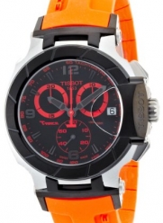 Tissot Men's T0484172705704 T-Race Quartz Orange Strap Chronograph Dial Watch
