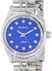 Armitron Women's 75/5179BLSV Swarovski Crystal Accented Blue Dial Silver-Tone Bracelet Watch