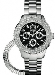 Marc Ecko E15506M2 Midsize Masterpiece Silver Black Watch