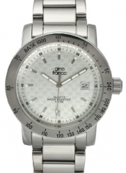 gino franco Men's 987SL Round Stainless Steel Bracelet Watch