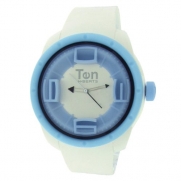 TENDENCE - Ten Beats 3H Snow White and Light Blue Watch - BF130205