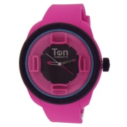 TENDENCE - Ten Beats 3H Funxy Fuchsia Pink and Black Watch - BF130203