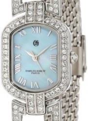Charles-Hubert, Paris Women's 6792-E Classic Collection Chrome Finish Brass Case with Stainless Steel Mesh Band Watch
