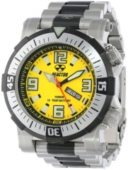 Reactor Men's 55507 Poseidon 1000 meter Dual Rotating Bezel Yellow and Black Dial Watch