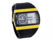 Sky Buddy ANIKE Water-resistant Digital Analog Watch with Light Alarm Stopwatch (Yellow)