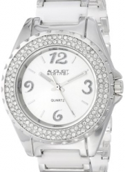 August Steiner Women's AS8036WT Quartz Crystal Ceramic Bracelet Watch
