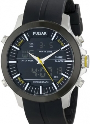 Pulsar Men's PW6001 Analog-Digital Display Japanese Quartz Black Watch
