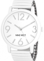 Nine West Women's NW/1571WTWT White Expansion Band Bracelet Watch