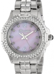 Bombshell Women's BS1074-ST./PINK Harmony Swarovski Crystal Stone Case Stainless Steel Bracelet Watch