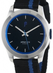 Johan Eric Men's JE1400-04-007.3 Naestved Stainless Steel and Black and Blue Canvas Watch