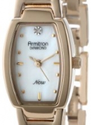 Armitron Women's 753746MPGP NOW Diamond Accented Gold-Tone Bangle Dress Watch