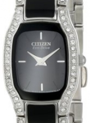 Citizen Women's EW9780-57E Eco-Drive Normandie Black Resin Watch